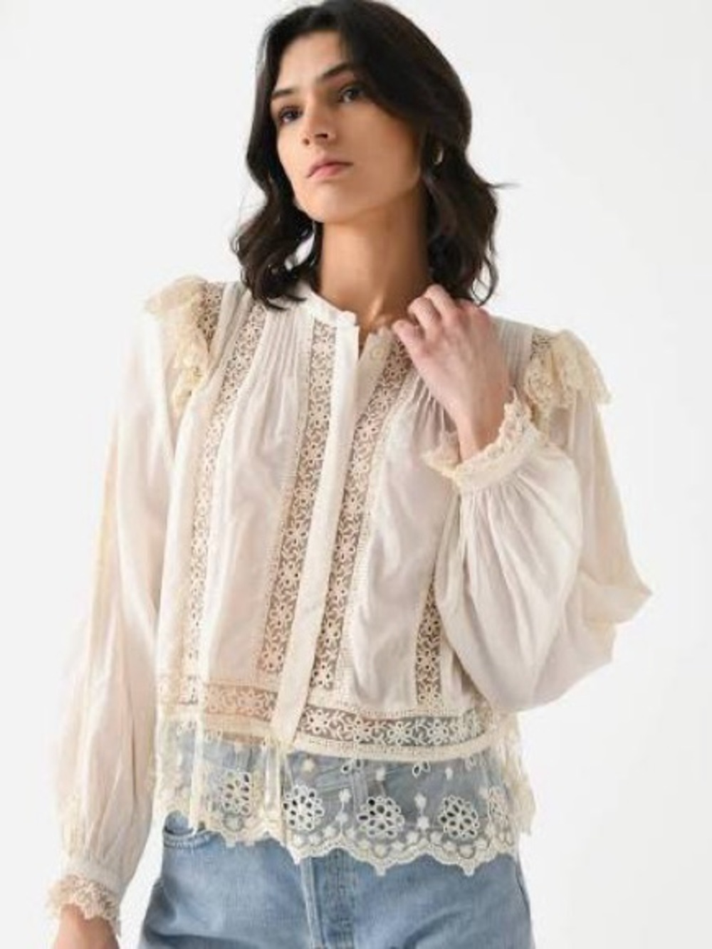 Love Shack Fancy- Kava Top- Cream color
